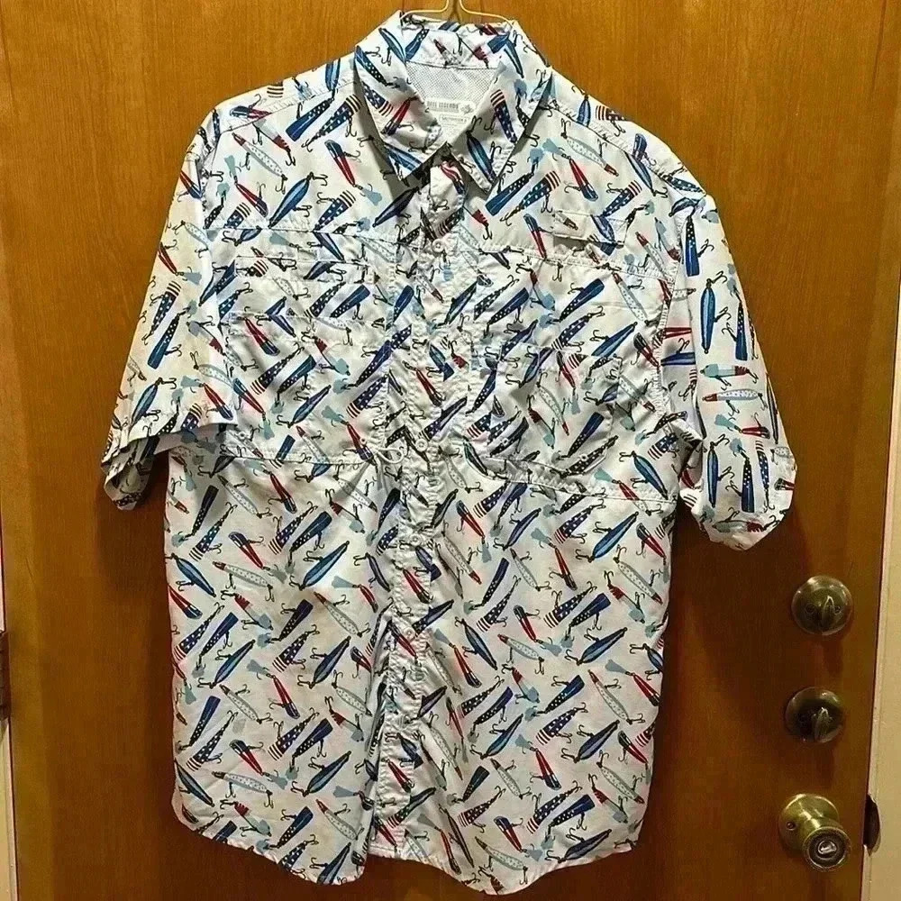 Reel legends, fishing shirt, size large